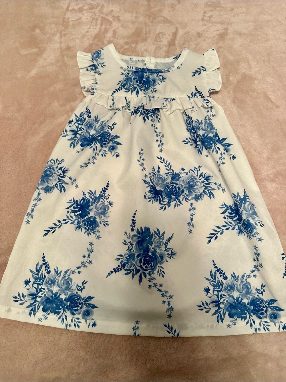 Girls Floral Ruffle Dress